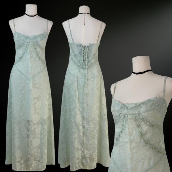 Unbranded Womens Y2K Fairy Maxi Dress Size M Ethereal Corset Renaissance Whimsy - Picture 1 of 12